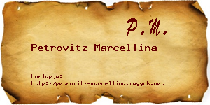 Petrovitz Marcellina névjegykártya
